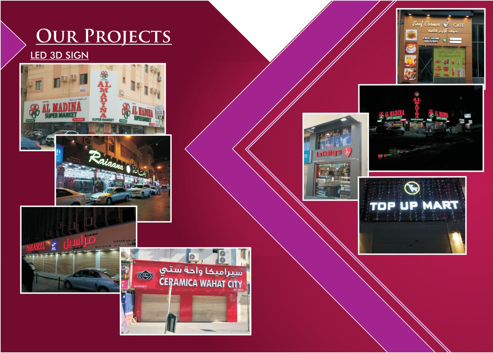 LED 3D Signs project portfolio